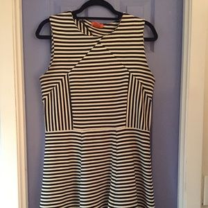 Joe Fresh black and white striped sleeveless dress